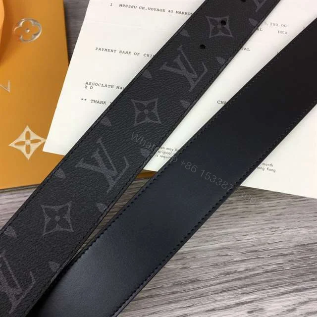 View 3 of LOUIS VUITTON INITIALES 40MM REVERSIBLE MONOGRAM CANVAS BELT – B96
