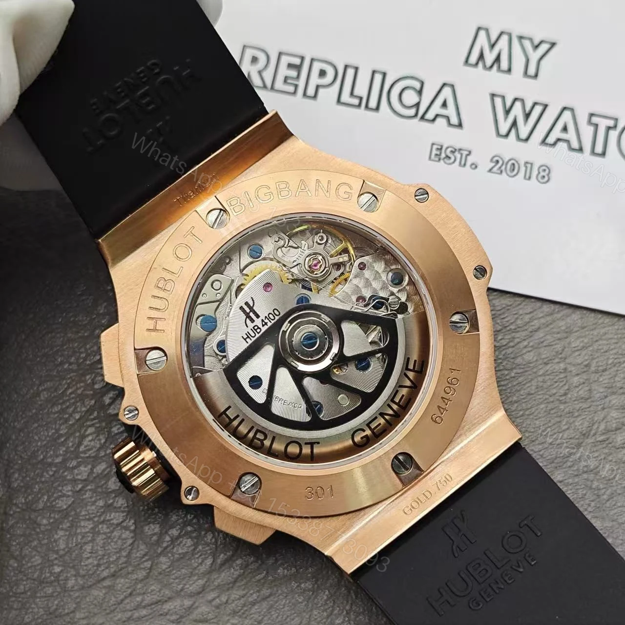 View 7 of Hublot Big Bang Steel Rose 301.PB.131.RX Replica