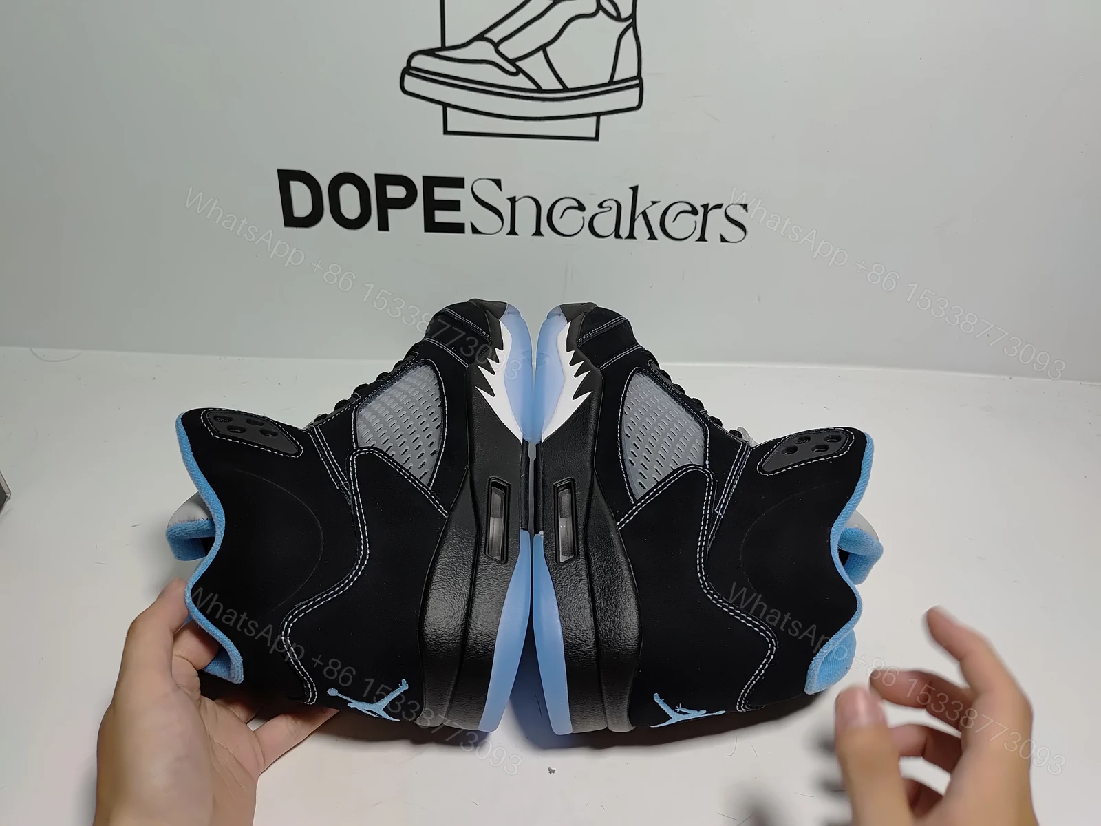 View 9 of Air Jordan 5 Retro 'Black University Blue' 2026 DD0587-008