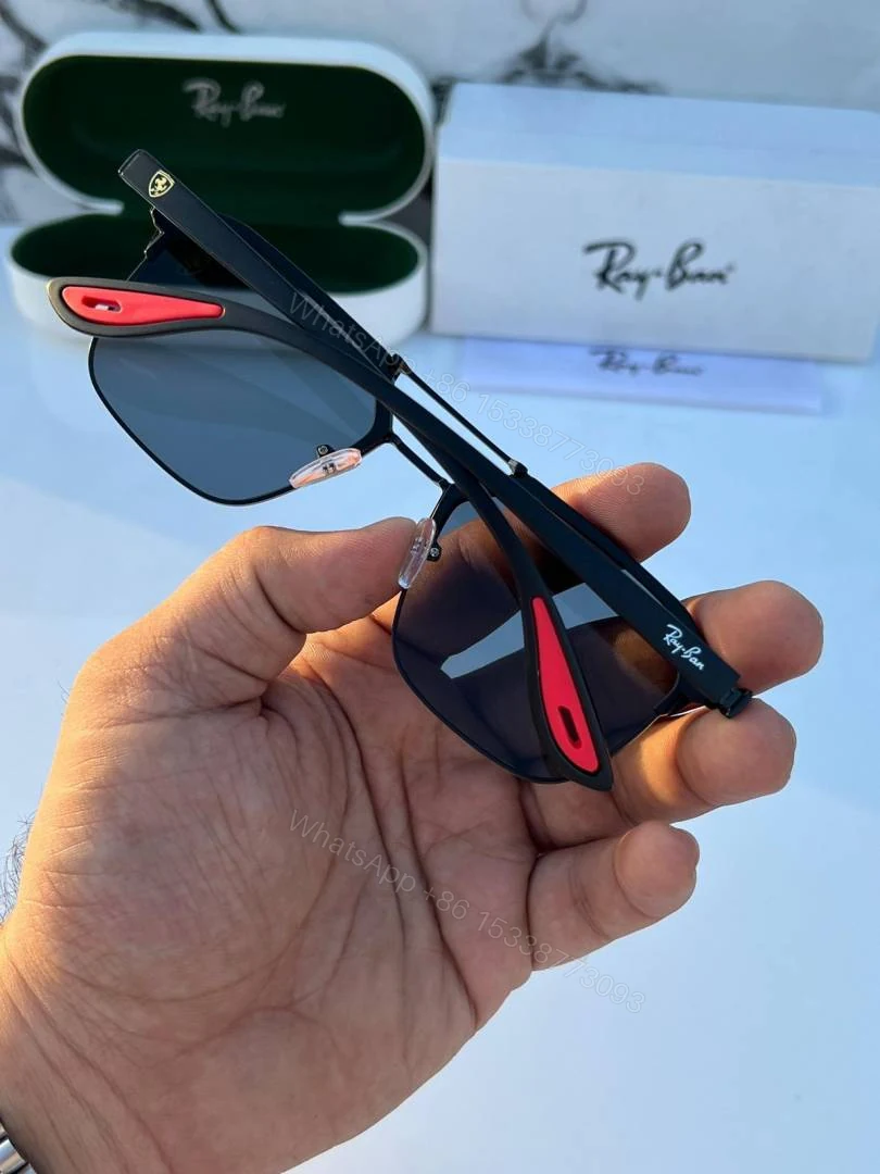 View 5 of First Copy RayBan 04 Full Black Sunglasses