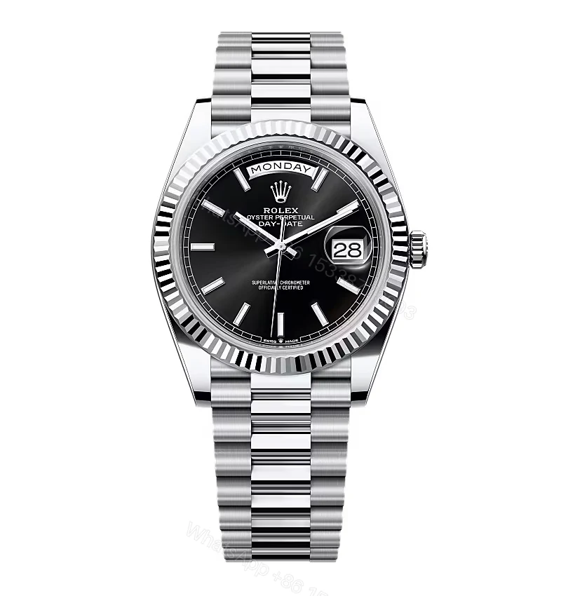 Superclone Rolex Day-Date Bright Black Dial 228236-0003 40 mm — view 1
