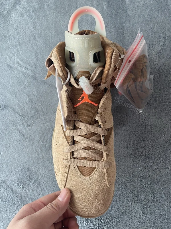 View 5 of Replica Travis Scott x Air Jordan 6 British Khaki DH0690-200