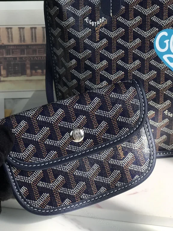 View 8 of Chic Navy Tote + Pouch Set: Designer-Influenced, Everyday Luxe