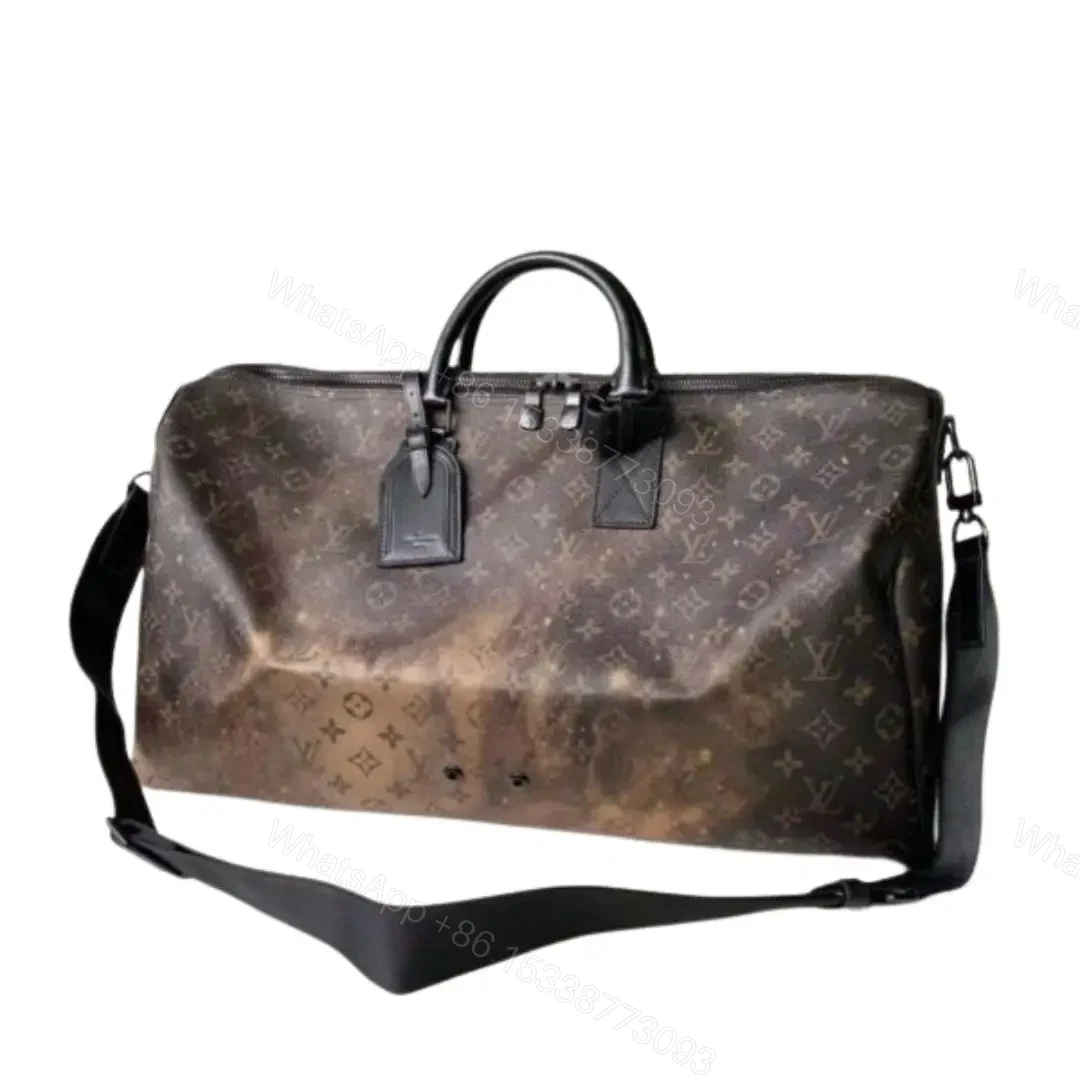 Replica 1:1 Clone Louis Vuitton Keepall Bandouliere Monogram Galaxy 50 Black Multicolor — view 1