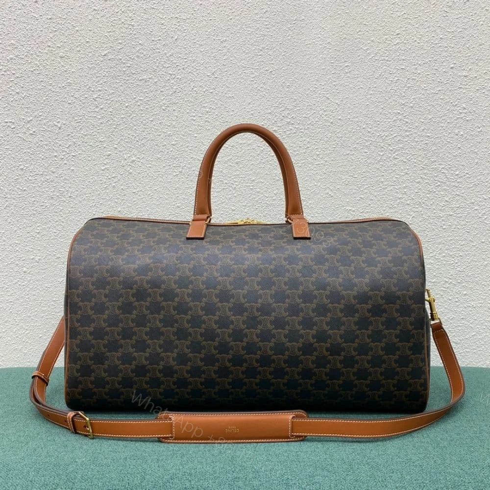 View 5 of CELINE LARGE TRAVEL BAG IN TRIOMPHE CANVAS TAN 50CM 191472CYX 04LU