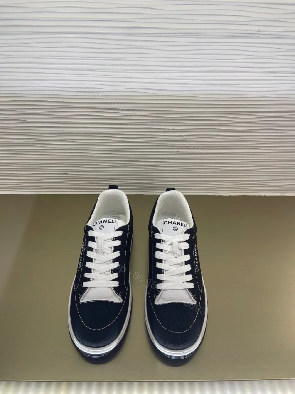 View 8 of Navy Canvas Low-Top Sneaker: Subtle Luxe, Everyday Comfort