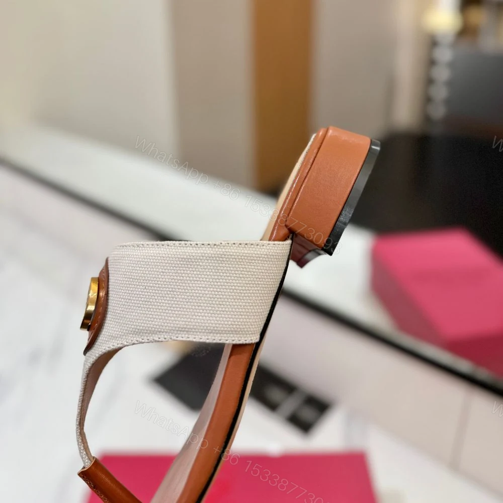 View 8 of Valentino Garavani Vlogo Signature Sandals White And Brown