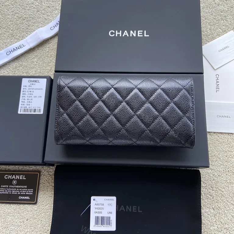 View 5 of Chanel-Inspired Quilted Wallet in Black Leather, Luxe Everyday