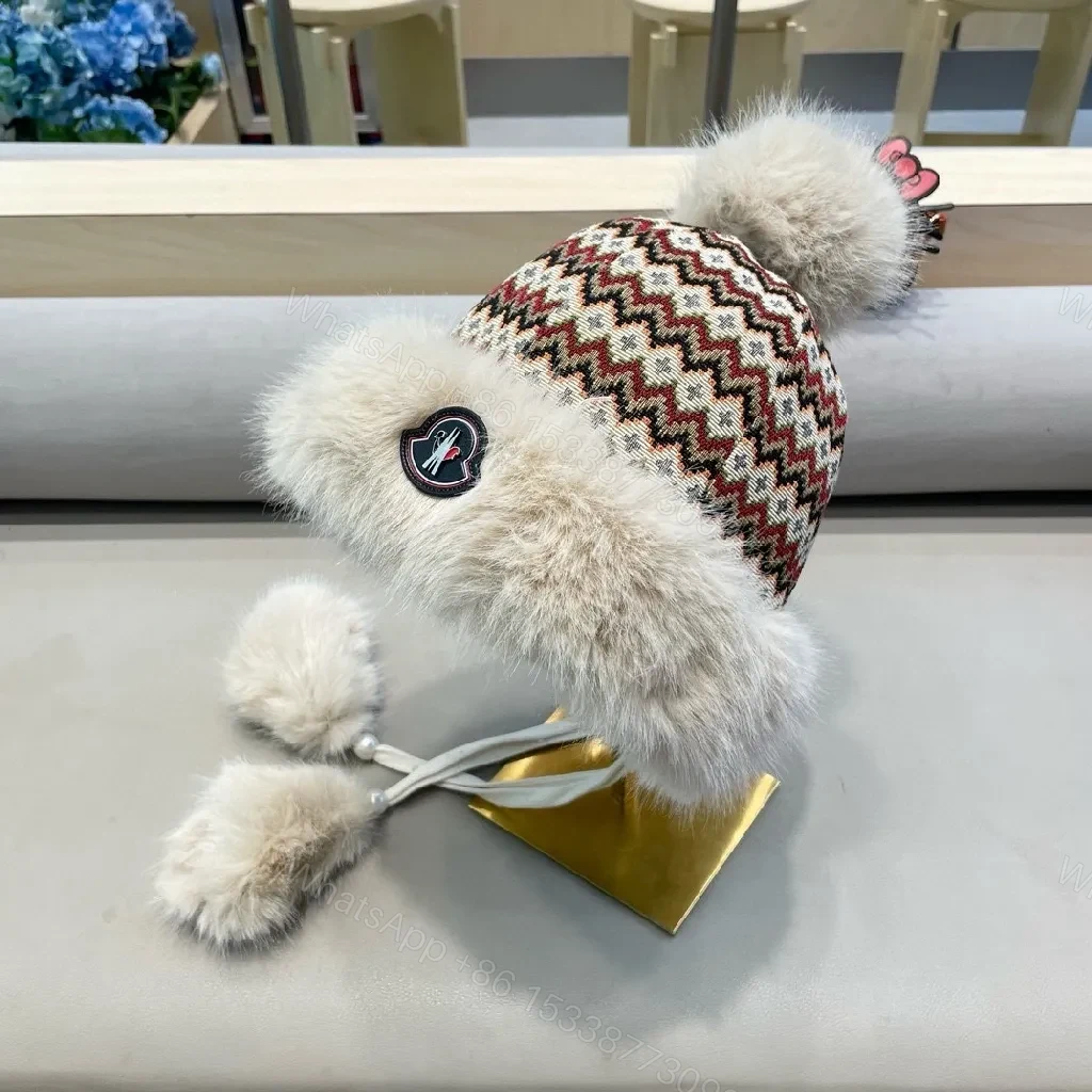 View 2 of Cozy Knit with Faux Fur Trim Winter Hat: Luxe Warmth