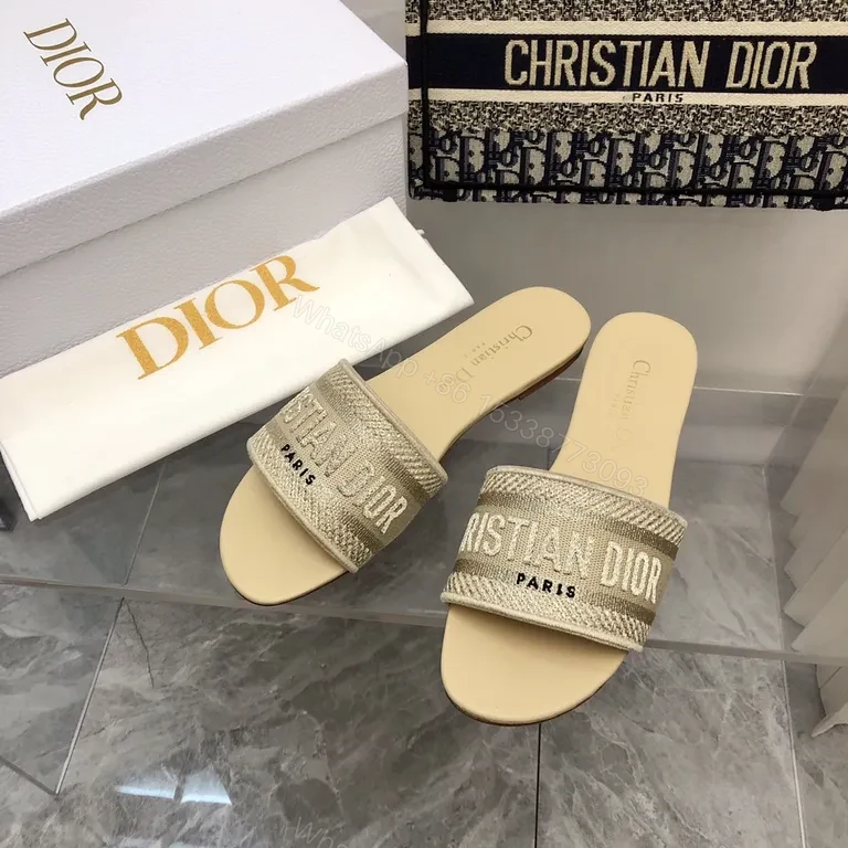 View 5 of Denim-Inspired Dior Slides: Luxe Comfort, Signature Branding