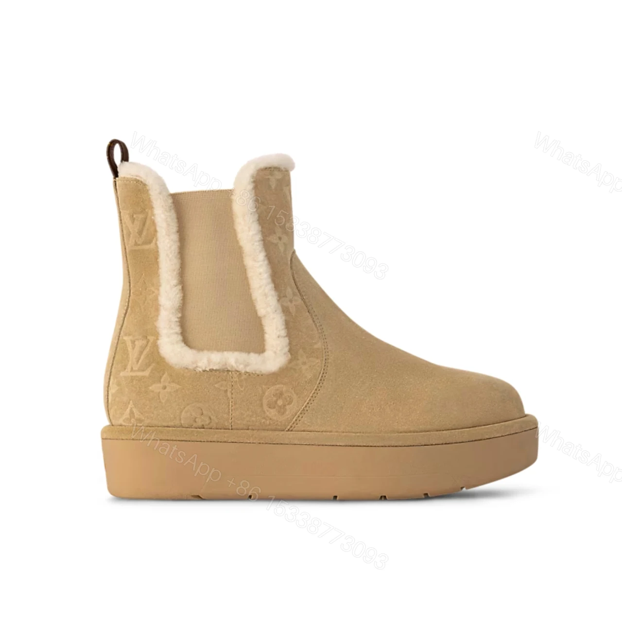 LOUIS VUITTON ASPEN CHELSEA ANKLE BOOT BEIGE 1ADC7R — view 1