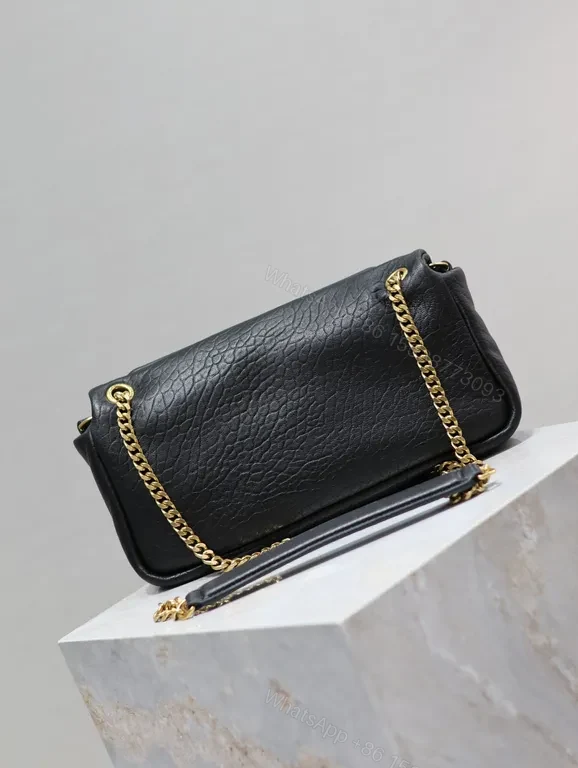 View 9 of Chic Black YSL Envelope Bag with Gold Hardware - Luxury Everyday