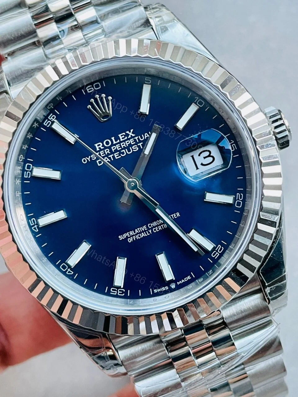 View 9 of VS Factory 1:1 Rolex DateJust 41 SS Best Edition 904L Steel Blue Dial