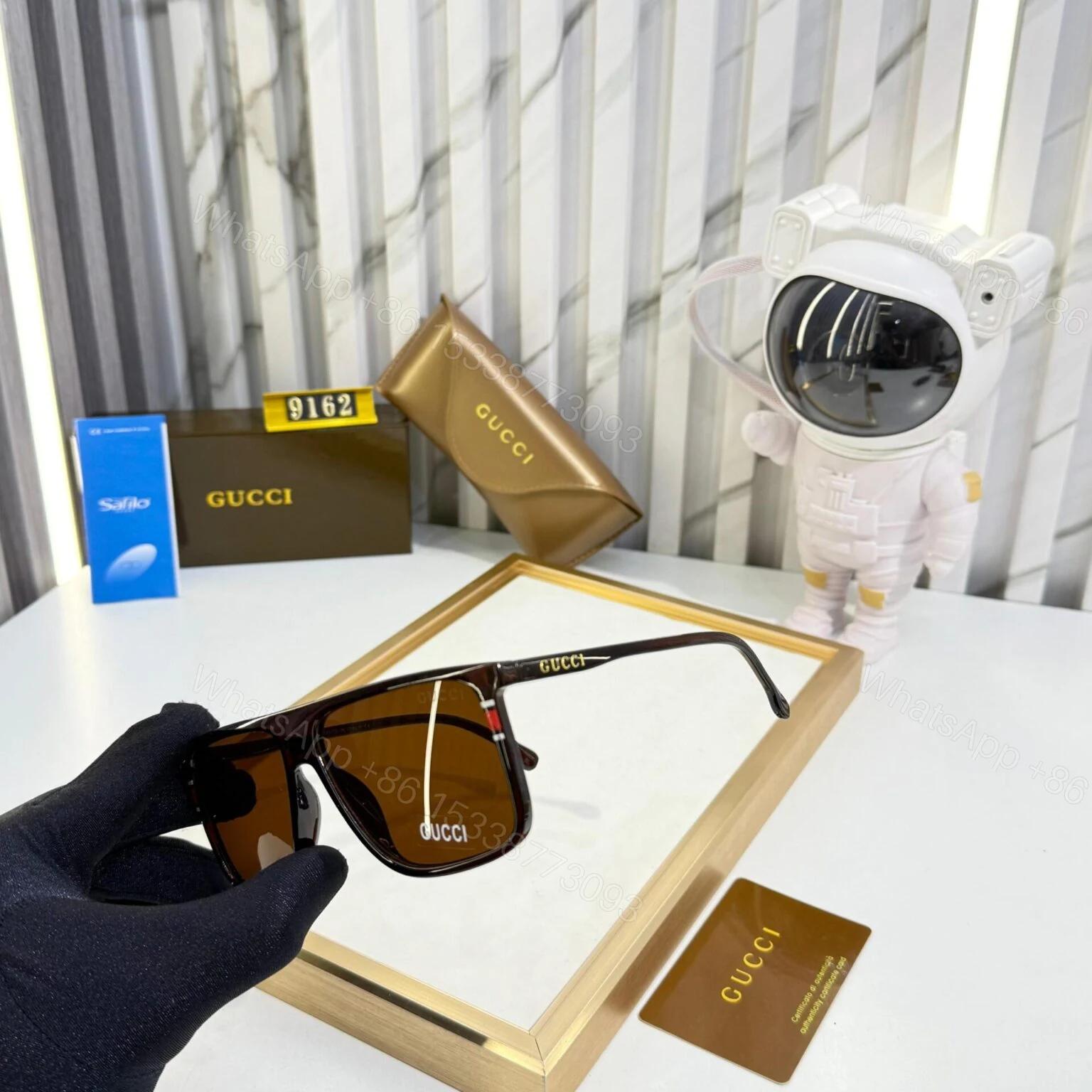View 2 of Gucci Wayfarer Brown Sunglasses – AAA Quality – One Size