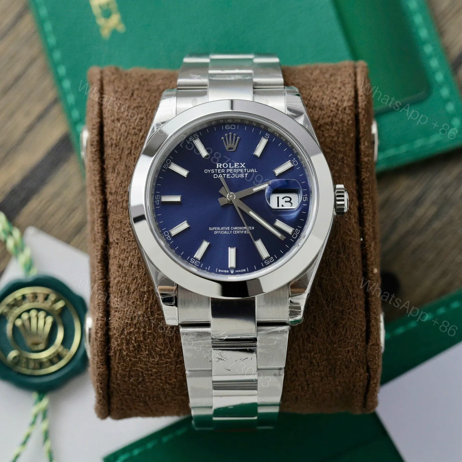 View 2 of Replica Rolex Datejust II Blue Dial 116300 41 mm