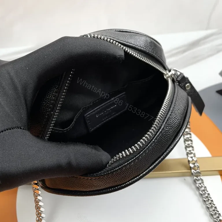 View 6 of Structured Mini Bag: Silver Chain, YSL-Inspired Luxe