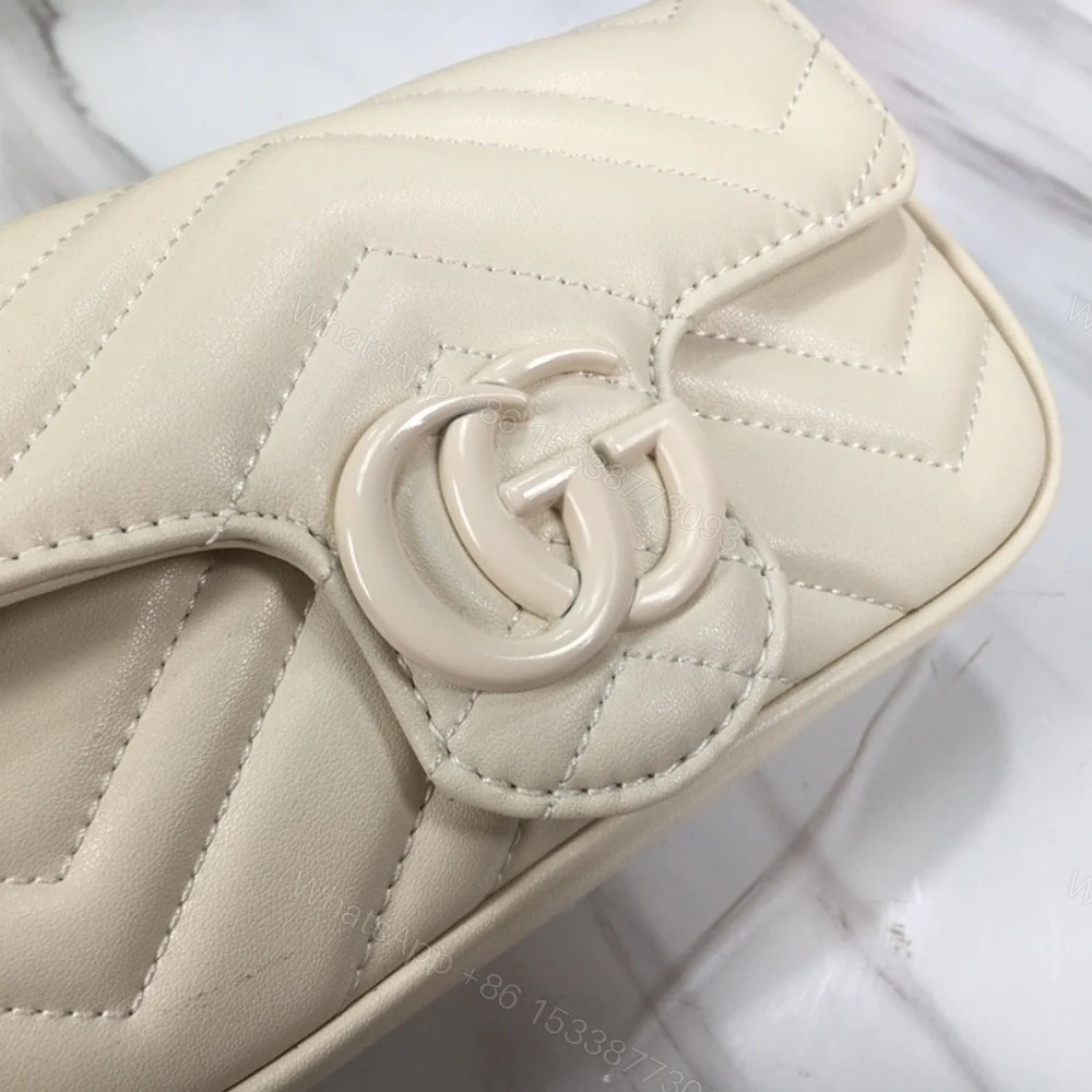 View 3 of Gucci Women GG Marmont Bag Beige 16Cm 699757 UM8KV 9022