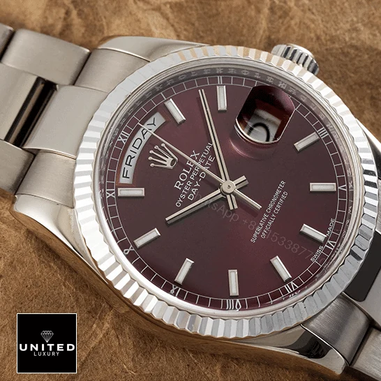 View 6 of Rolex Day-Date 36 White Gold 118239-0304 Replica