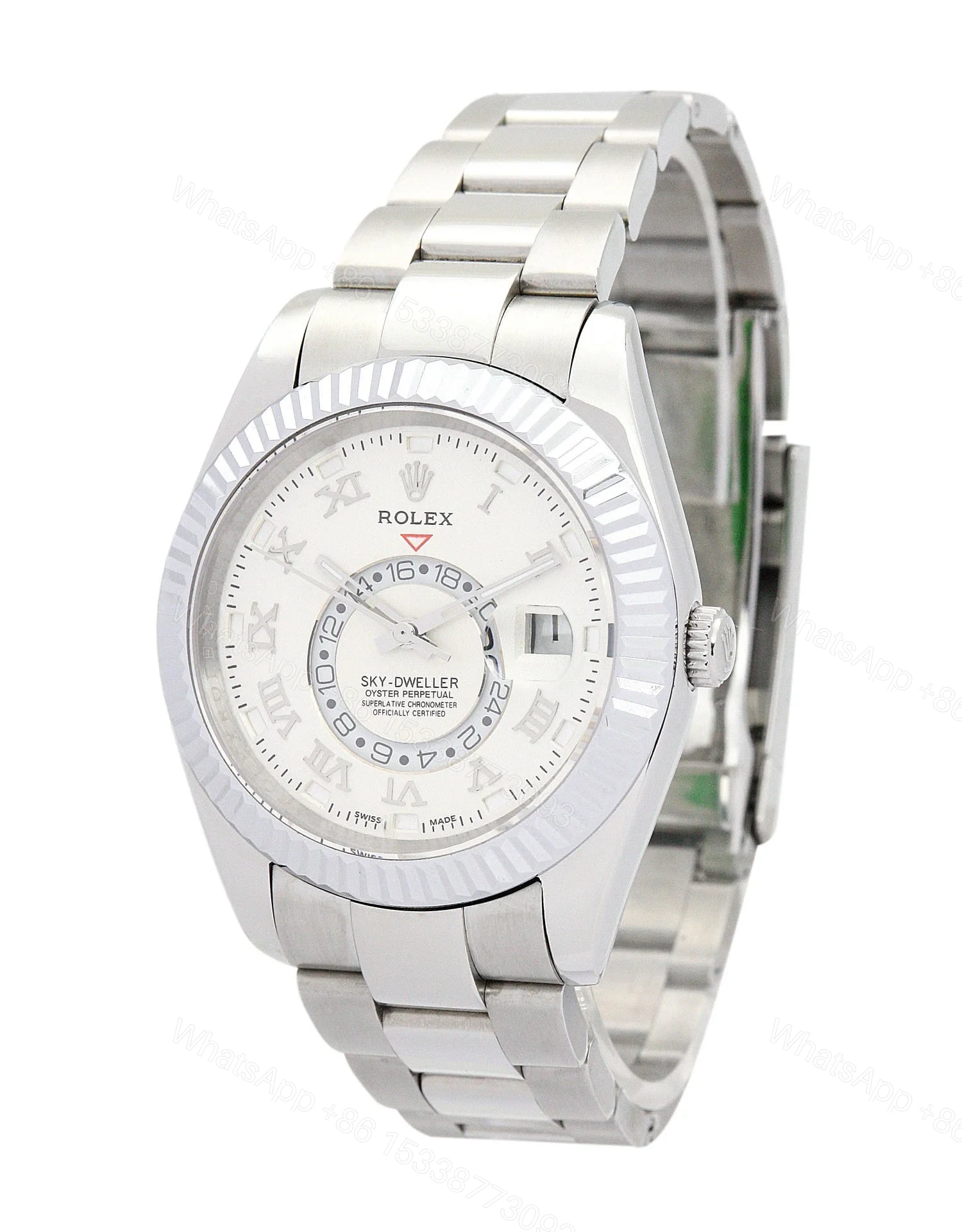 View 2 of Replica Rolex Sky-Dweller White Dial 326938