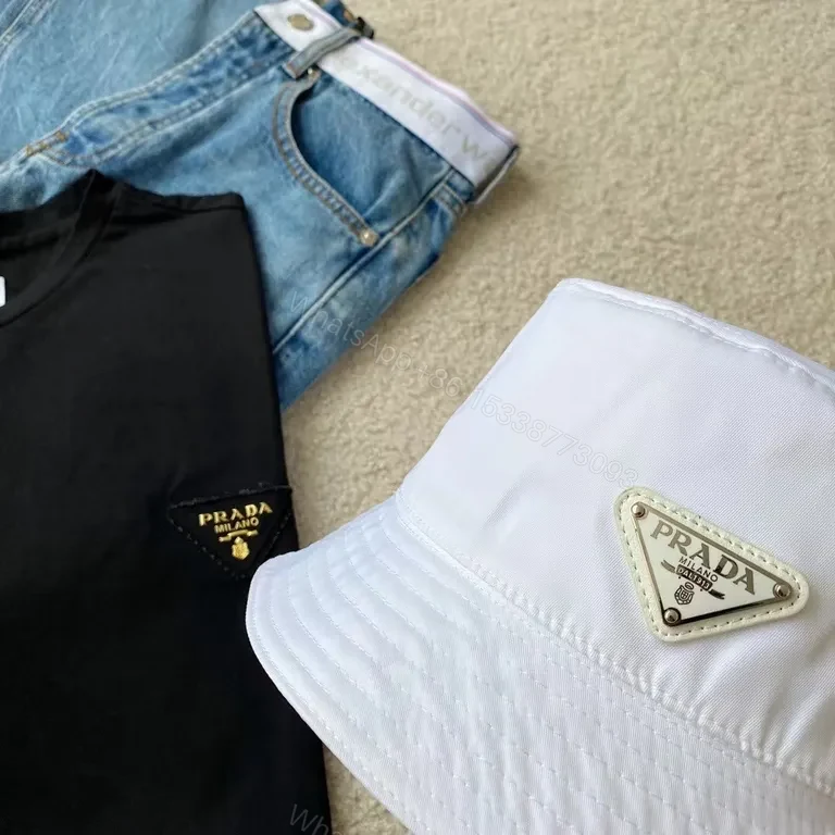 View 8 of Prada White Nylon Bucket Hat â€“ Luxe Minimalist Style