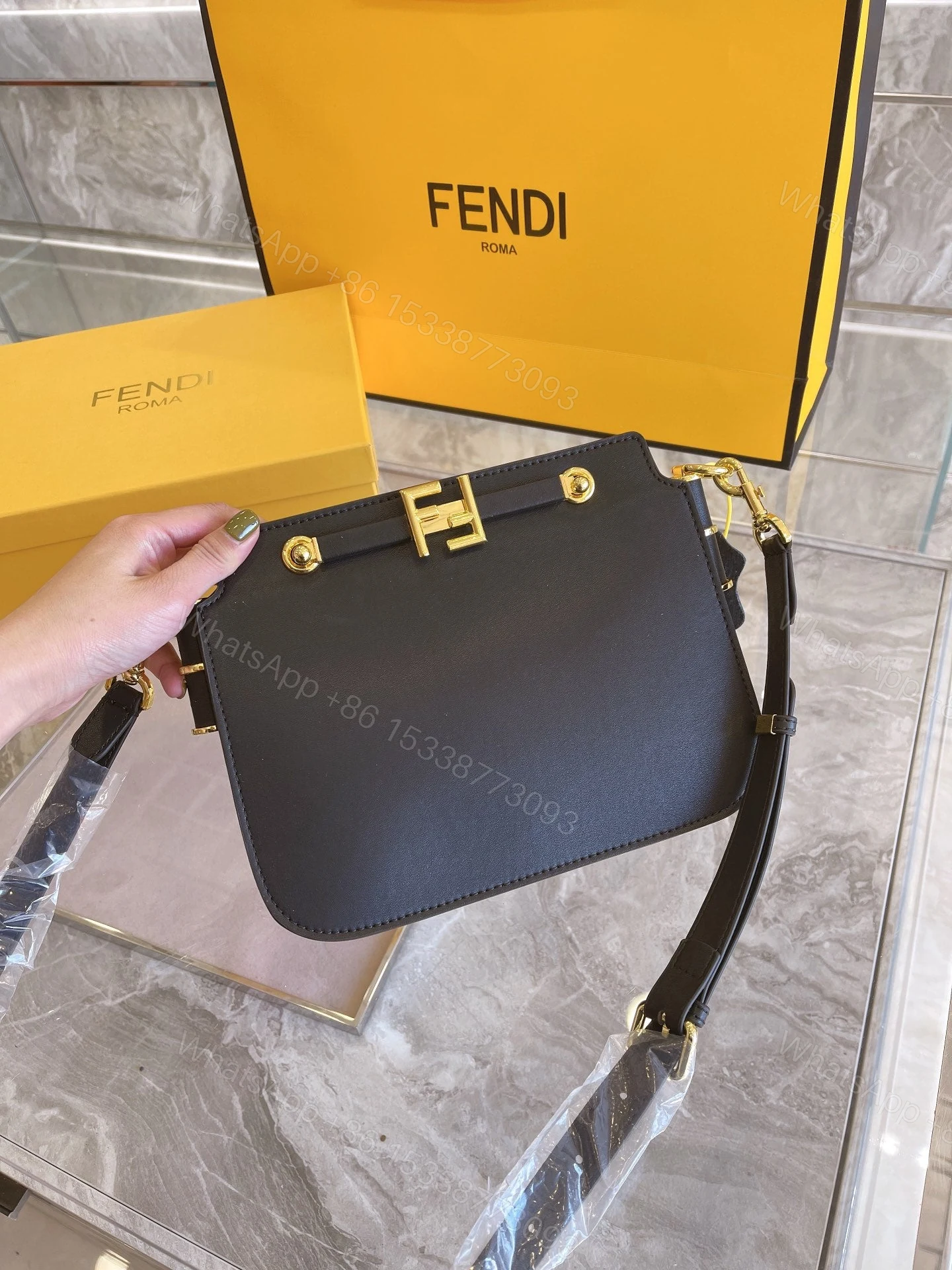 View 3 of Fendi Touch Shoulder Bag