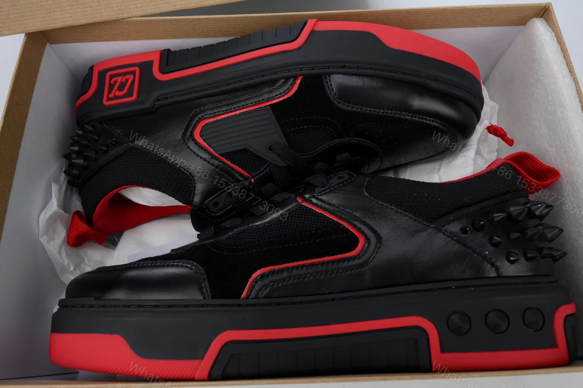 View 3 of Christian Louboutin Astroloubi 'Black Red' 3230886H358