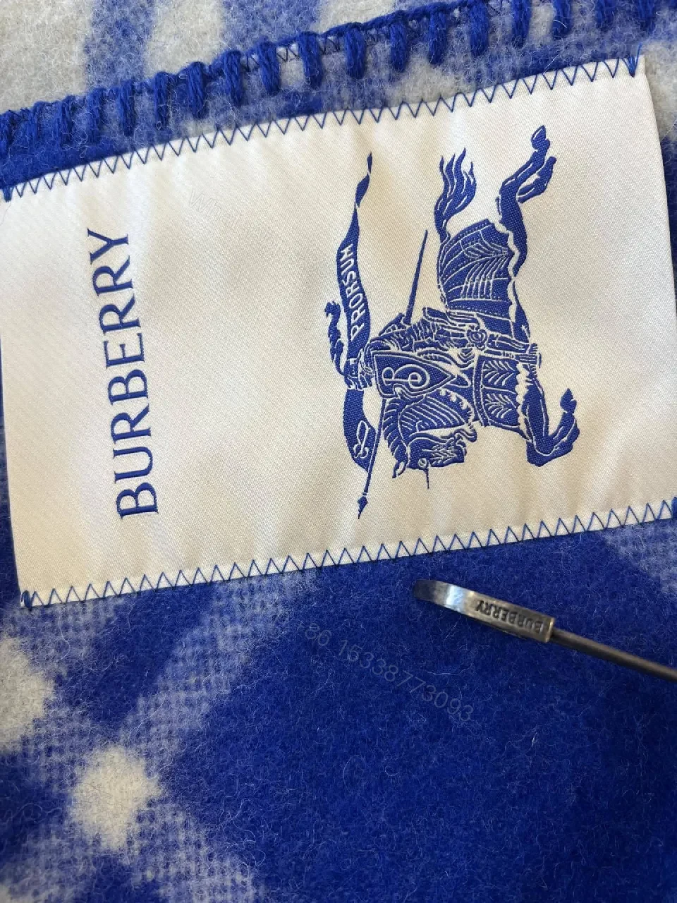 View 8 of Cozy Blue Plaid Wrap: Luxe Fleece, Multi-Season Warmth