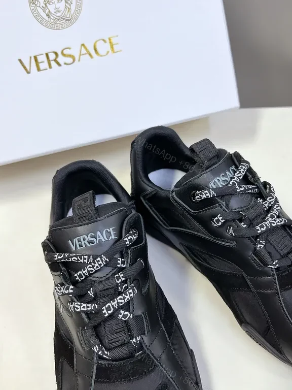 View 6 of Black Velocity Runner: Versace-Inspired Luxury Sneaker