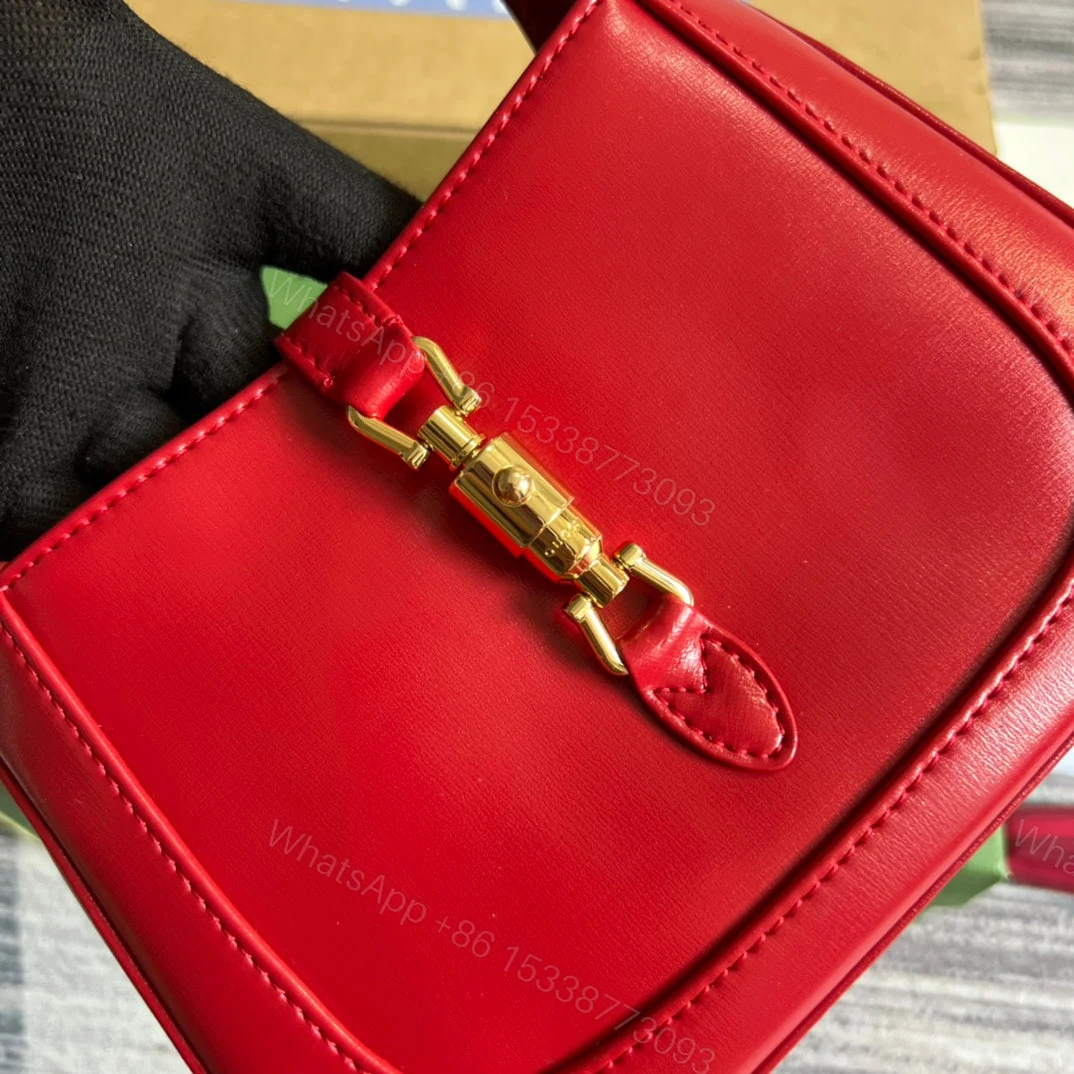 View 4 of GG JACKIE MINI 19 SHOULDER BAG IN CHERRY RED CALFSKIN