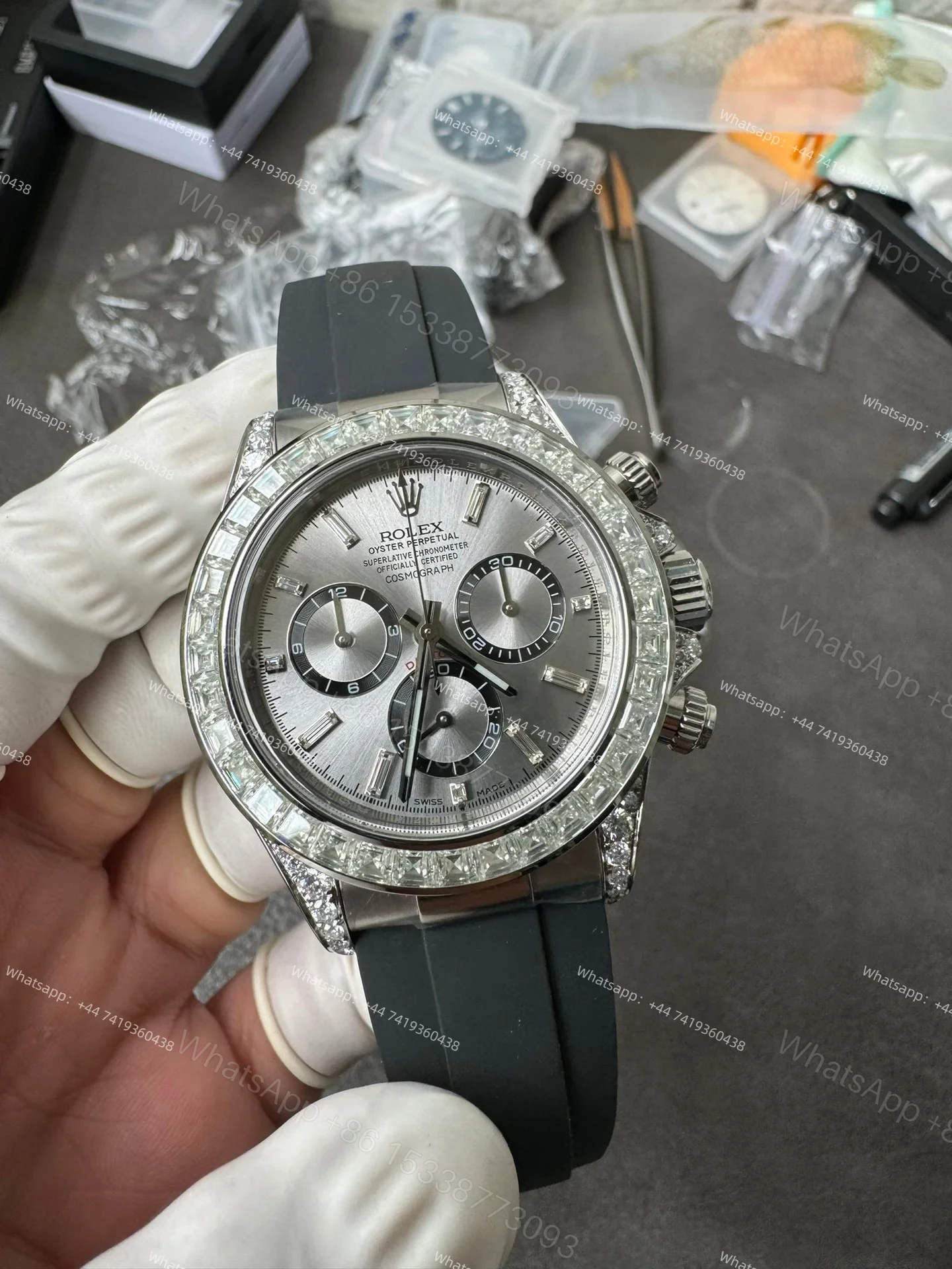 View 5 of Rolex Daytona Super Clone 126539TBR Diamond Gray Dial 4131 Movement