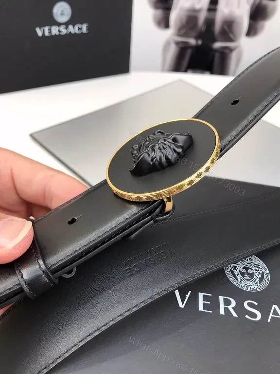 View 6 of Iconic Medusa Buckle Belt â€” Luxury Italian Leather Belt