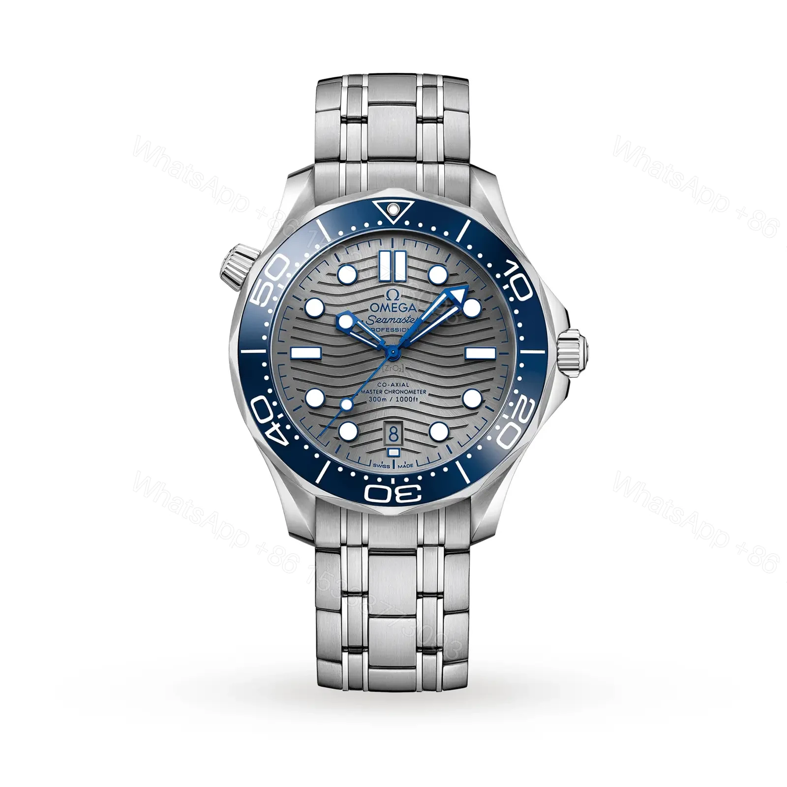 Omega Seamaster Diver 300m Co-axial Master Chronometer Blue Grey 42mm — view 1