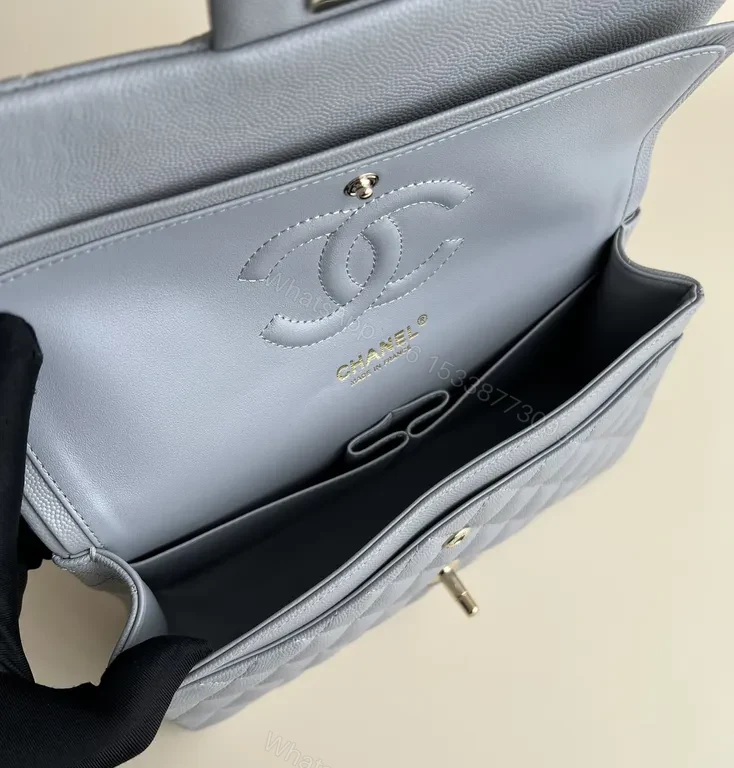 View 7 of Textured Quilted Gray Flap Bag: Everyday Luxury, Leather, Chic
