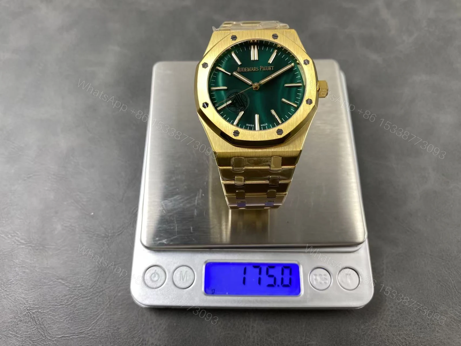 View 2 of Super Swiss Clone Audemars Piguet Royal Oak Selfwinding 41mm Green Malachite Dial