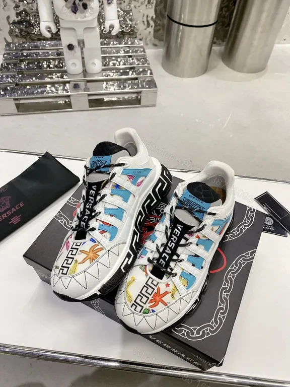 View 3 of Graphic-Texture Versace Sneaker: Bold Details, All-Day Confidence