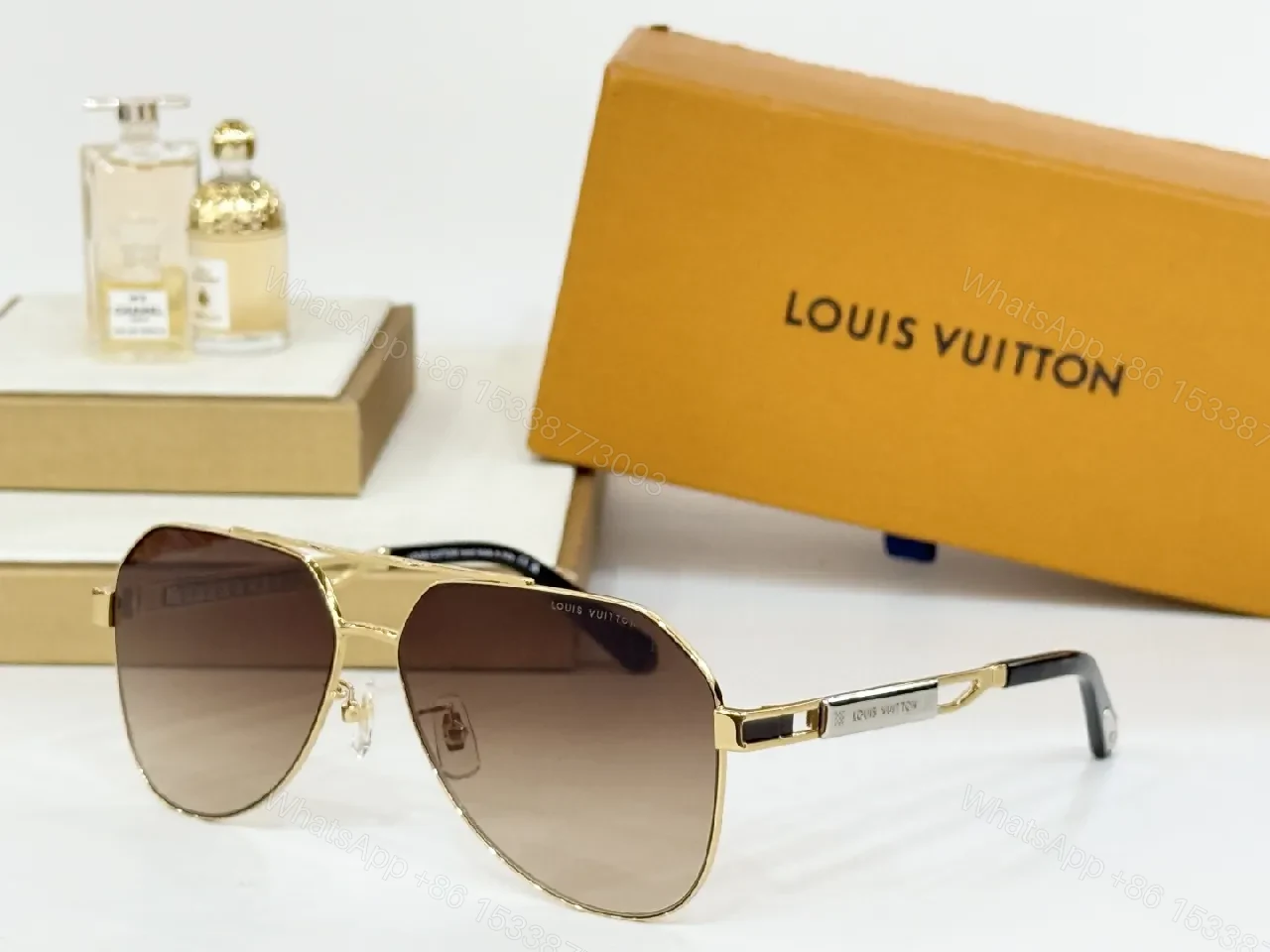 View 3 of Classic Pilot Sunglasses: Metal Frame, Gradient UV Lens