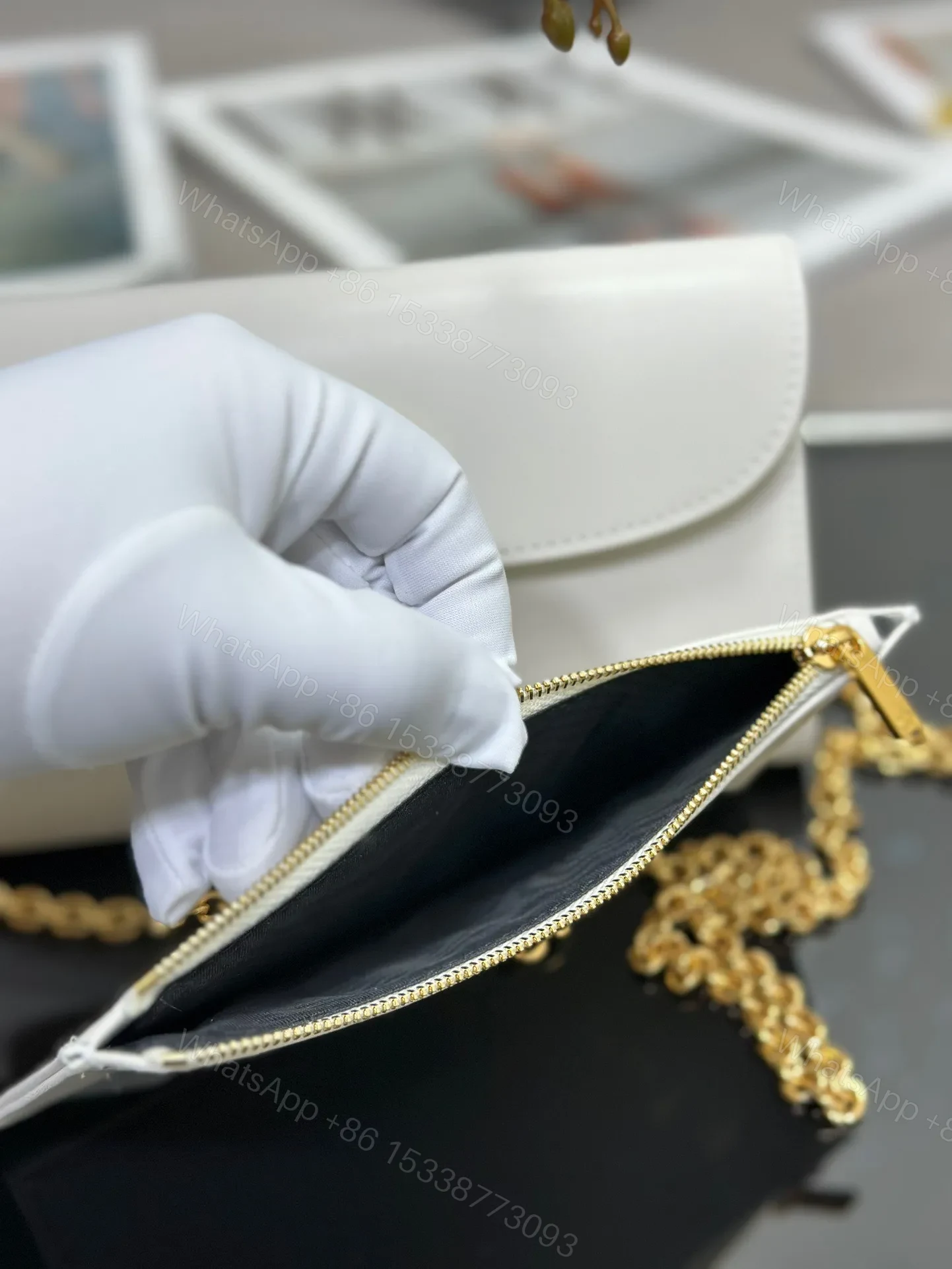 View 9 of Dior Bobby Women’s Crossbody Bag Super White Smooth Leather 21.5x12x4cm