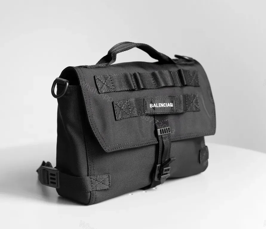 View 2 of Matte Balenciaga Nylon Crossbody: Luxury Utility Bag