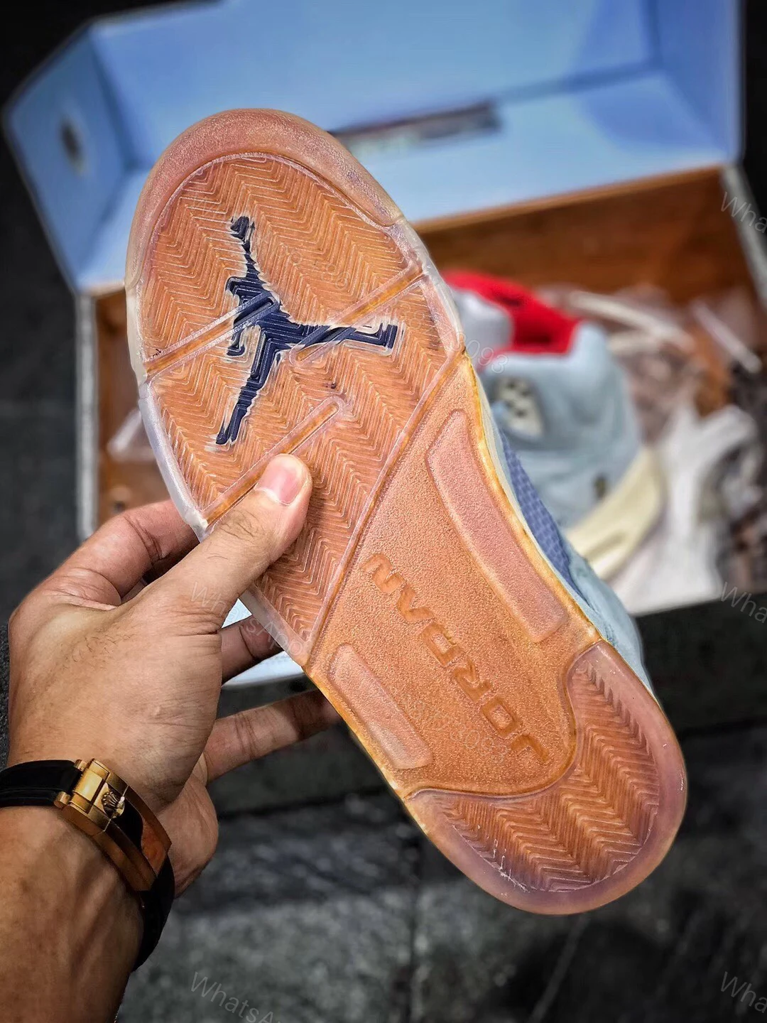 View 9 of Trophy room x Air Jordan 5 Reps
