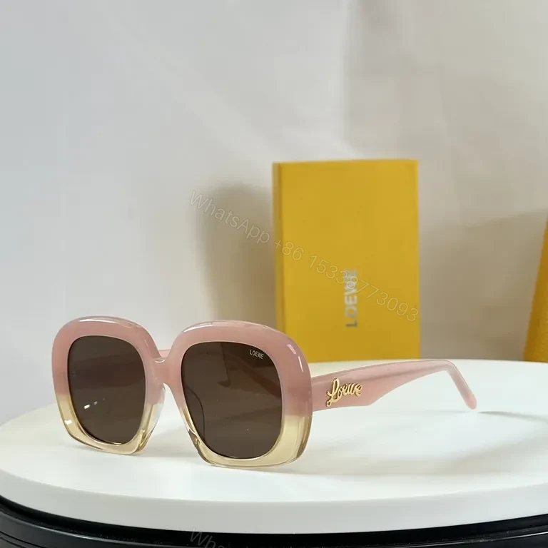 View 4 of Loewe-Inspired Blush Acetate Oversized Square Sunglasses