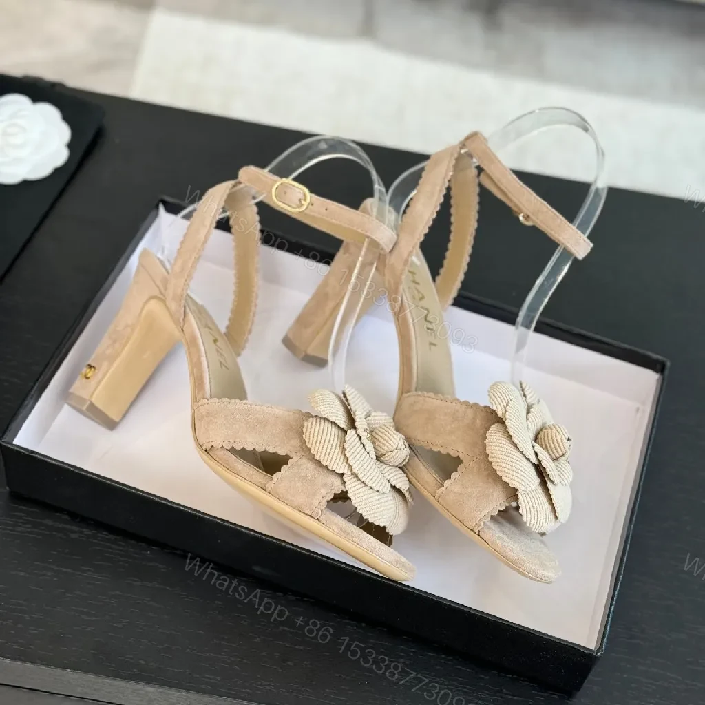 View 2 of Beige Floral Slingbacks: Couture Texture, Subtle Shine