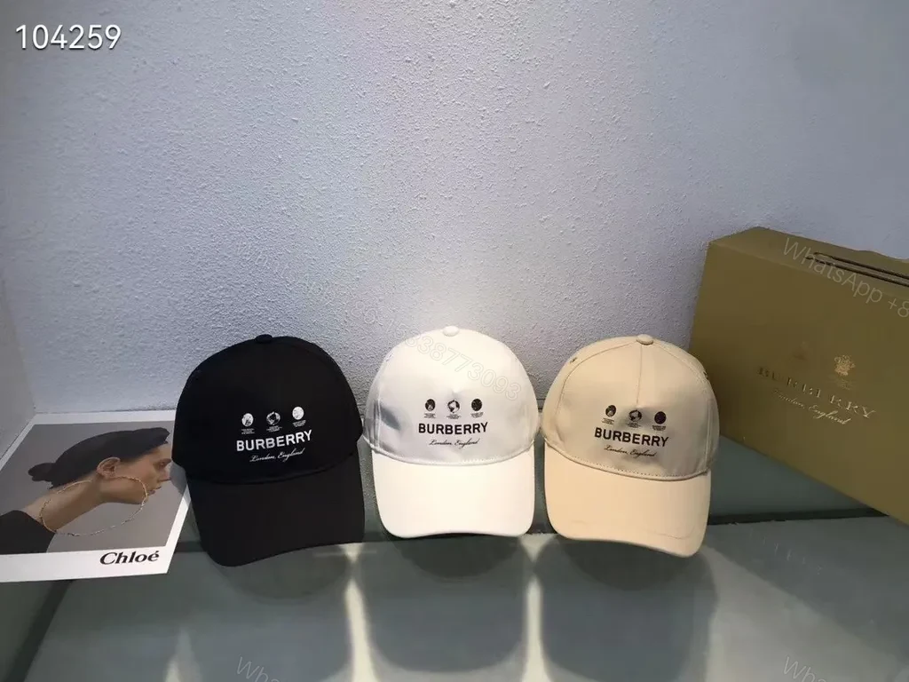 View 5 of Beige Burberry Cap: Subtle Luxury Cotton Twill Baseball Cap