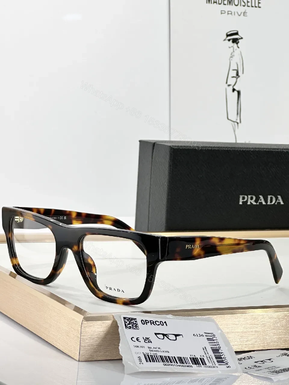 View 2 of Black Acetate Bold-Rectangle Frames: Modern Luxe Comfort