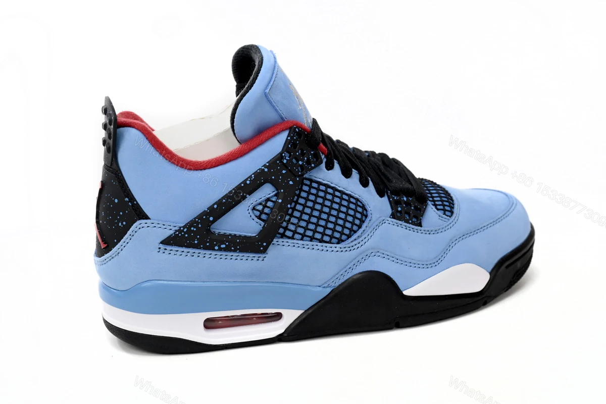 View 10 of Travis Scott Cactus Jack x Air Jordan 4 Retro “Houston Oilers” 308497-406 (Top Quality)