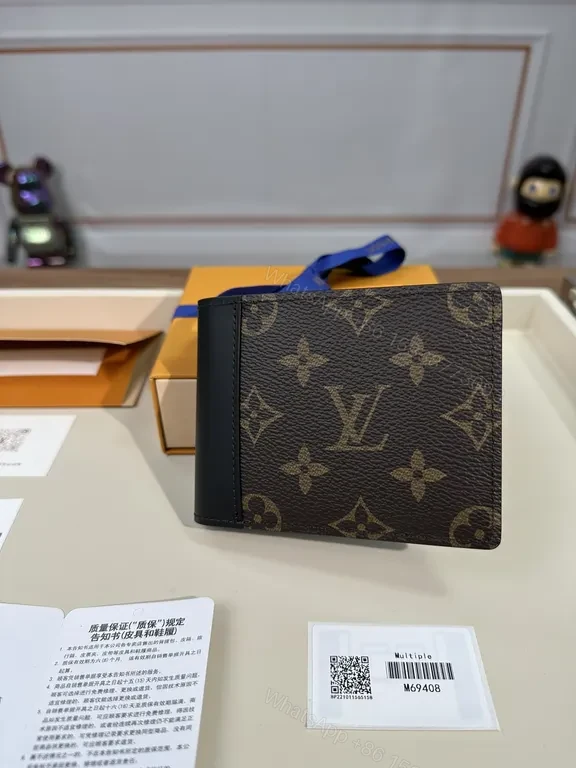 Monogram Luxe Wallet: Structured Bi-Fold, Leather-Trim, Luxury Cardholder — view 1