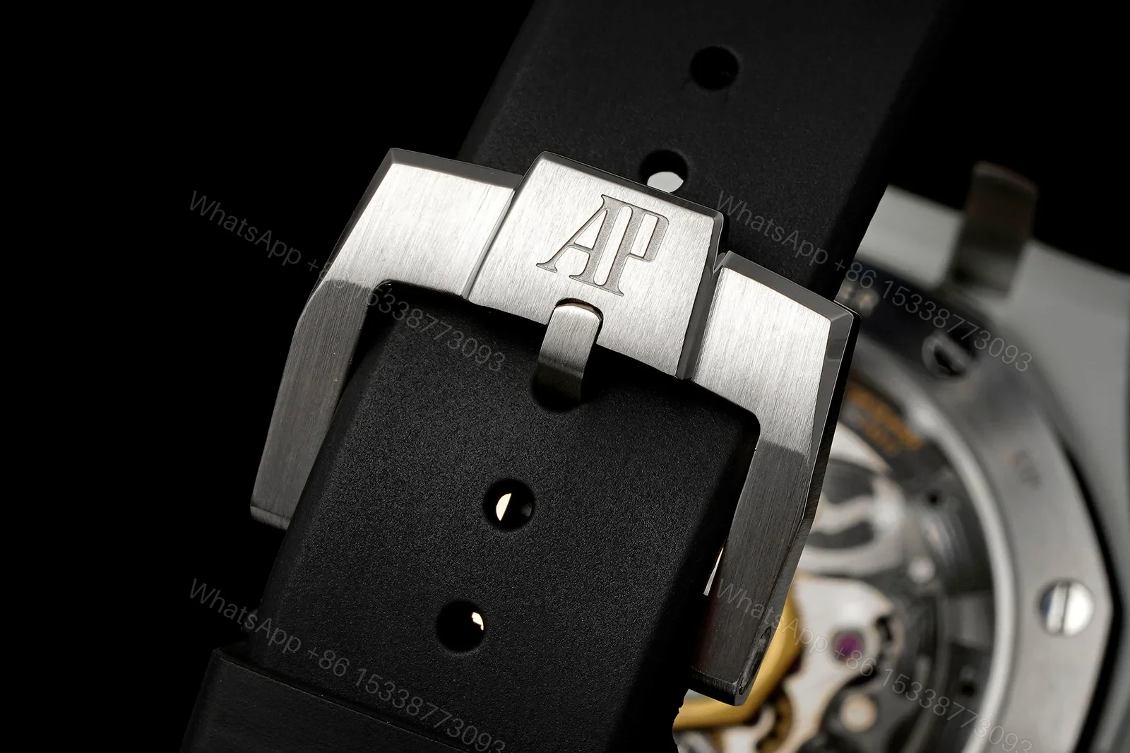 View 6 of Audemars Piguet Royal Oak Carbon Bezel Replica 42MM Premium Black Rubber Strap Edition AP-RO-CB-BLK-RBR-42