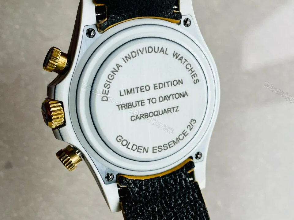 View 14 of DIWF Factory 1:1 Rolex Daytona DIW White Carbon/YG Best Edition Gold Dial A7750