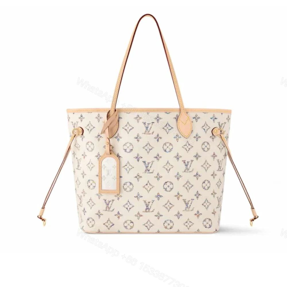 Louis Vuitton Neverfull MM Monogram Jacquard Fabric Multicolor Beige 32Cm M24905 — view 1