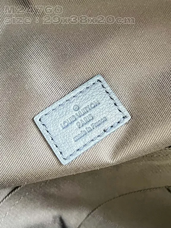 View 9 of Navy Monogram Black Zipper Backpack – Replica Louis Vuitton Style