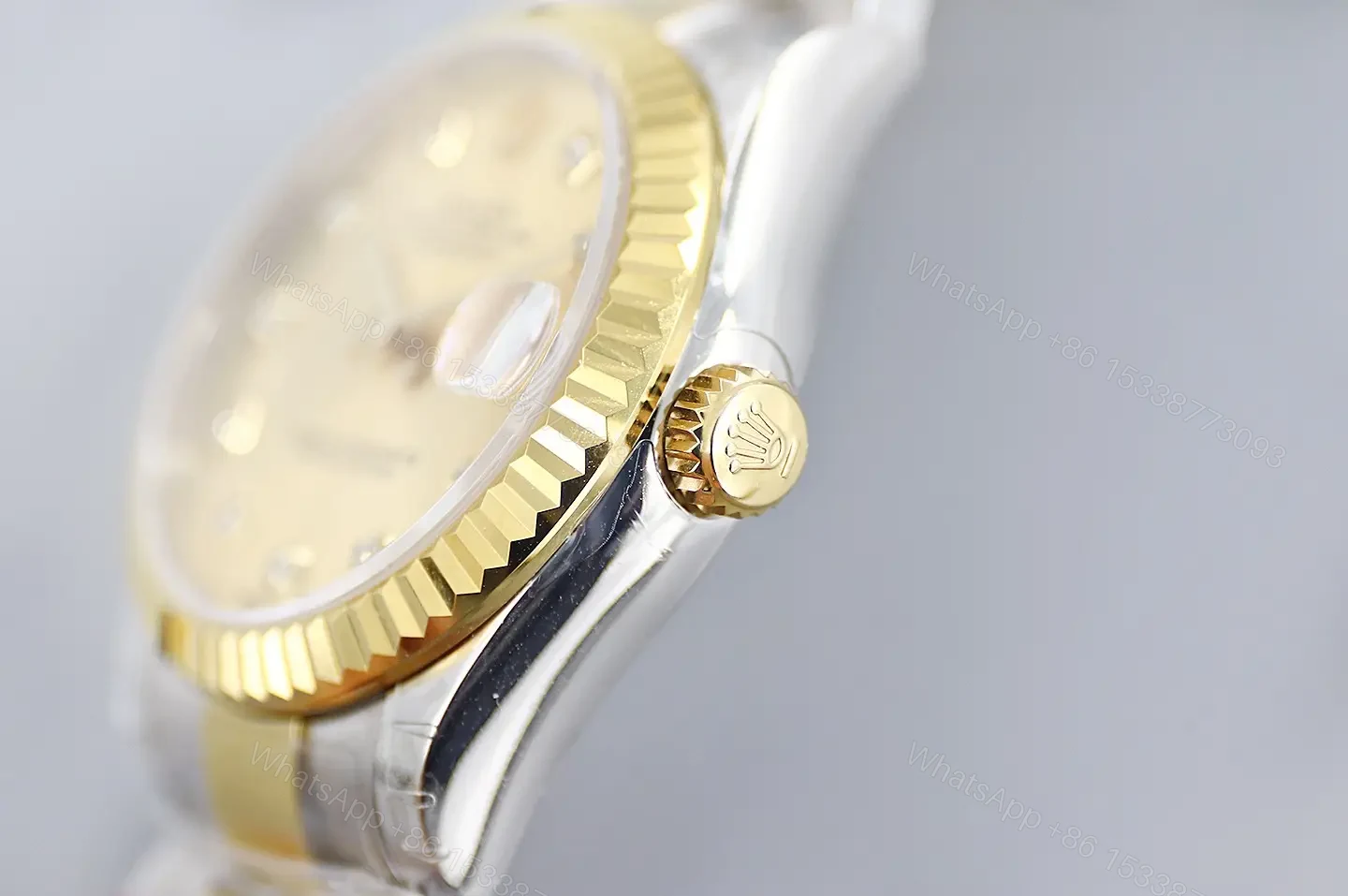 View 4 of Rolex Datejust 31 178313 Diamond Champagne Dial Oyster Bracelet Watch 178313-0041
